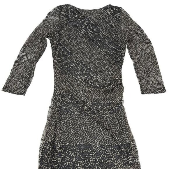 Reiss Ivanka Lace Sheath Dress In Black / Cream Size 2 - Picture 6 of 7